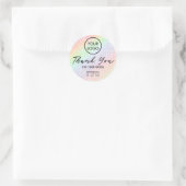 Sticker Rond pastel arc-en-ciel fausse parties scintillant merc (Sac)
