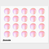 Sticker Rond Pastel Arc-en-ciel rose or violet Parties scintill (Feuille)