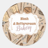 Sticker Rond Pastel Bakery Branding (Devant)