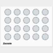 Sticker Rond Pastel Bleu Rustique Écriture Maison (Feuille)