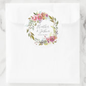 Sticker Rond Pastel Blooms Imaginaire Floral Mariage (Sac)