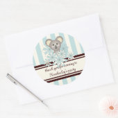 Sticker Rond Pastel Blue Koala Baby Boy Shower / Anniversaire d (Enveloppe)