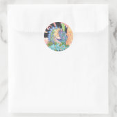 Sticker Rond Pastel Blue Rose Dragon (Sac)
