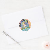 Sticker Rond Pastel Blue Rose Dragon (Enveloppe)