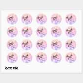Sticker Rond Pastel branché Parties scintillant arc-en-ciel Dri (Feuille)