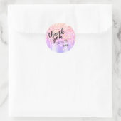 Sticker Rond Pastel branché Parties scintillant arc-en-ciel Dri (Sac)