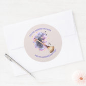 Sticker Rond Pastel Broomstick (Enveloppe)