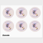 Sticker Rond Pastel Broomstick (Feuille)