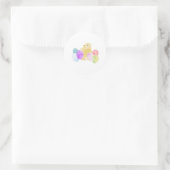 Sticker Rond Pastel Chick avec Oeuf Design (Sac)