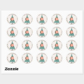 Sticker Rond Pastel Christmas Tree Round Return Adresse Label (Feuille)
