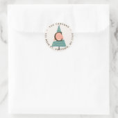 Sticker Rond Pastel Christmas Tree Round Return Adresse Label (Sac)