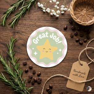 Sticker Rond Pastel Coloré Cute Super Travail Pour Enfants