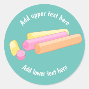 Sticker Rond Pastel Colors Edimbourg Soft Rock Candy - texte pe