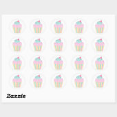 Sticker Rond Pastel Colours Boulangerie Cupcake Stick rond (Feuille)