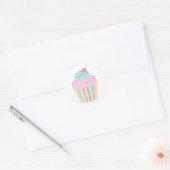 Sticker Rond Pastel Colours Boulangerie Cupcake Stick rond (Enveloppe)