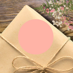 Sticker Rond Pastel Coral Reef couleur unie   Classique   Éléga