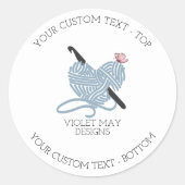 Sticker Rond Pastel Crochet Hook et fils multiusages (Devant)