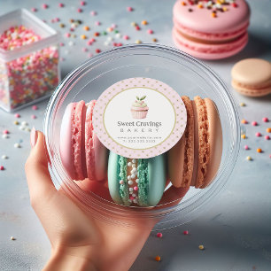 Sticker Rond Pastel Cupcake Boulangerie Confection Sucres
