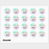 Sticker Rond Pastel Custom Merci Business (Feuille)