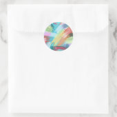 Sticker Rond Pastel d'Art Abstrait (Sac)