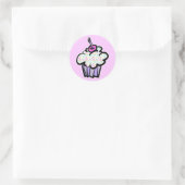 Sticker Rond pastel dots cupcake (Sac)