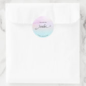Sticker Rond *~* Pastel doux Rainbow Black Parties scintillant  (Sac)