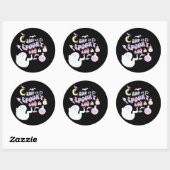 Sticker Rond Pastel Éffrayant Ghost & Gang Black Halloween (Feuille)
