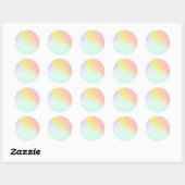 Sticker Rond Pastel faux holo tendance (Feuille)