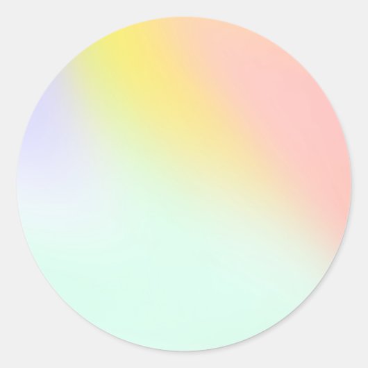 Sticker Rond Pastel faux holo tendance (Devant)