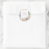 Sticker Rond Pastel Floral Printemps Première communion (Sac)