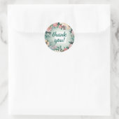 Sticker Rond Pastel Flower Elégance : Sage Green Floral Mariage (Sac)