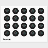 Sticker Rond Pastel Goth Moon Gothic Wicca Crescent Butterfly (Feuille)
