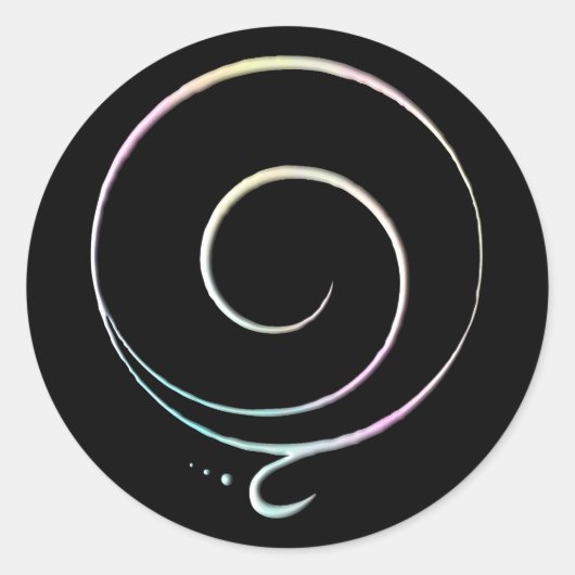 Sticker Rond Pastel Gratitude  (Devant)