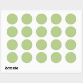 Sticker Rond Pastel Green (Feuille)