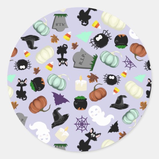 Sticker Rond Pastel Halloween (Devant)