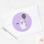 Sticker Rond Pastel Halloween Merci fantôme (Enveloppe)