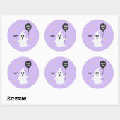 Sticker Rond Pastel Halloween Merci fantôme (Feuille)