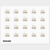 Sticker Rond Pastel Happy Pâques (Feuille)