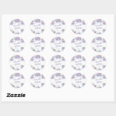 Sticker Rond Pastel Hydrangeas - Mariage Floral (Feuille)