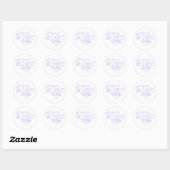 Sticker Rond Pastel Lilac Fleurs futures mariées (Feuille)