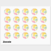 Sticker Rond Pastel Luxe I (Feuille)
