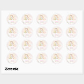 Sticker Rond Pastel magique Whimsical unicorn anniversaire de e (Feuille)