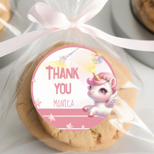 Sticker Rond Pastel magique Whimsical unicorn anniversaire de e