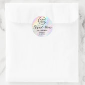 Sticker Rond pastel merci classique collant rond (Sac)