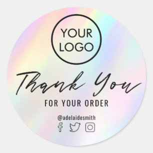Sticker Rond pastel merci classique collant rond