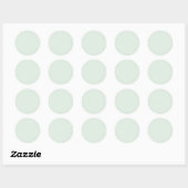 Sticker Rond Pastel Mint Vert couleur solide (Feuille)