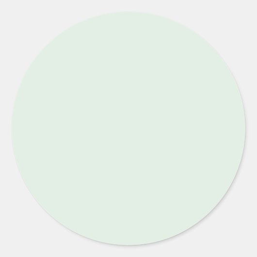 Sticker Rond Pastel Mint Vert couleur solide (Devant)