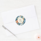 Sticker Rond Pastel Modern Floral Wedding (Enveloppe)