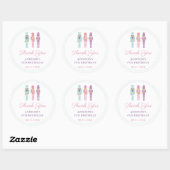 Sticker Rond Pastel Nutcracker Ballet Anniversaire Merci (Feuille)