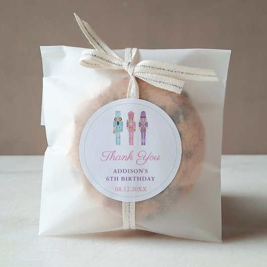 Sticker Rond Pastel Nutcracker Ballet Anniversaire Merci